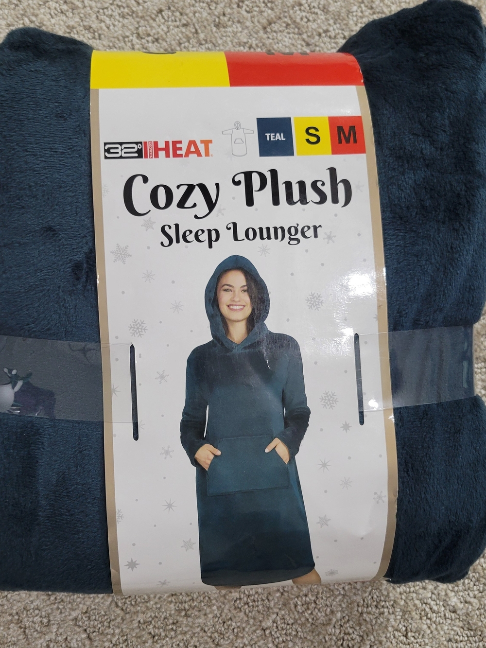 Cozy Plush Teal Sleep Lounger Hoodie - Women's S/M